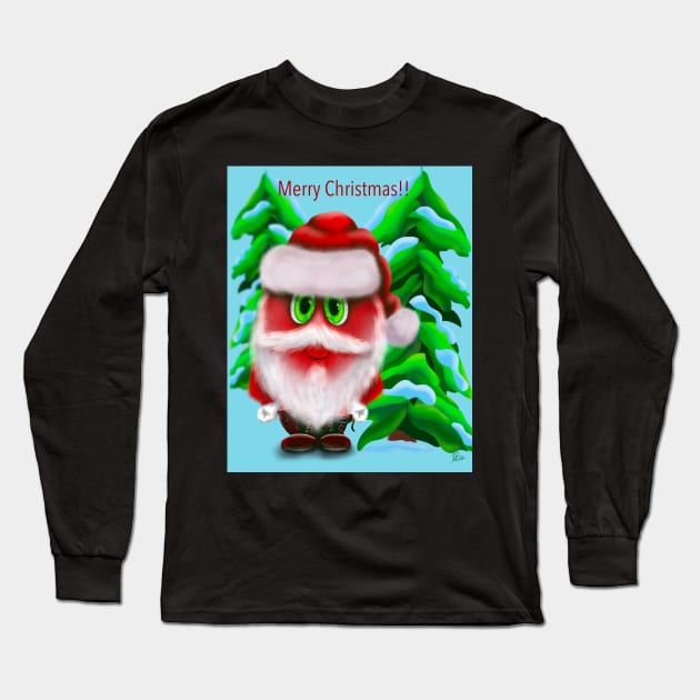 Christmas Fuzzy Long Sleeve T-Shirt by Handie